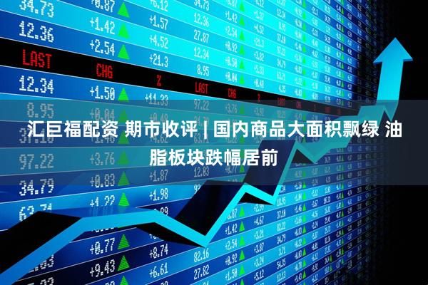 汇巨福配资 期市收评 | 国内商品大面积飘绿 油脂板块跌幅居前