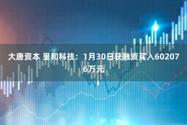 大唐资本 呈和科技：1月30日获融资买入602076万元